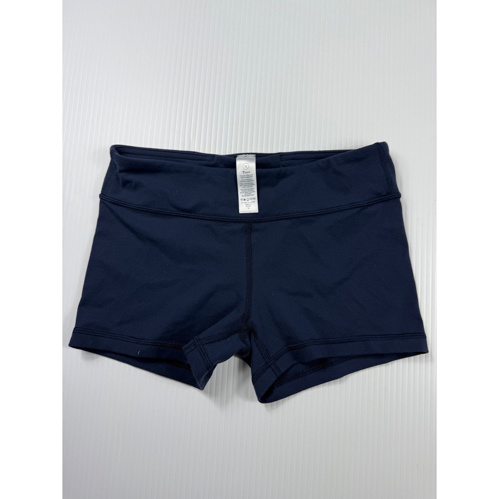 Ivivva Athletic Shorts Yoga Running Dance Activewear Navy Blue Size 12